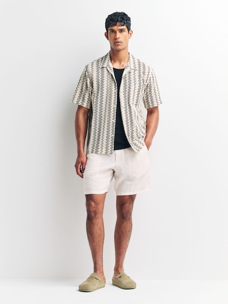 Cream Haydon 100% Linen Shorts (F30129) | £225