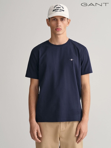 GANT Blue 100% Cotton Shield Logo T-Shirt (205333) | £40