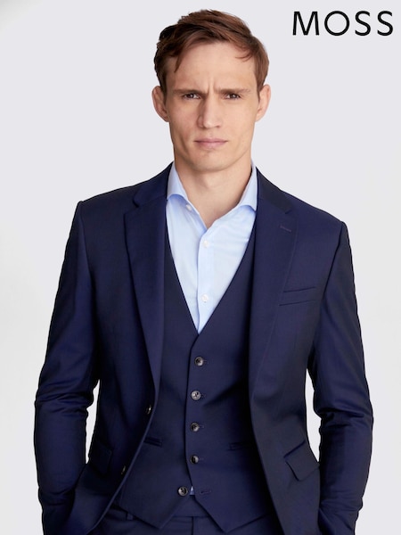 MOSS Ink Blue Slim Suit Jacket (568445) | £119
