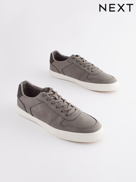 Grey Lace-Up Low Trainers (610113) | £32