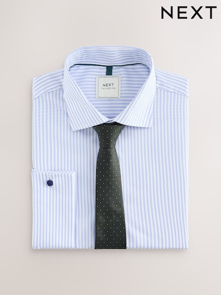 Bengal Stripe/Forest Dot Slim Fit Shirt and Tie Pack (AC9865) | £36