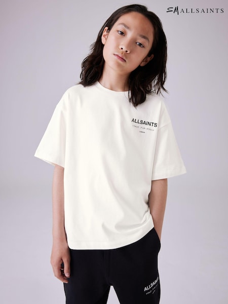 smALLSAINTS White Oversized Underground Crew Cotton T-Shirt (Q86171) | £22 - £28