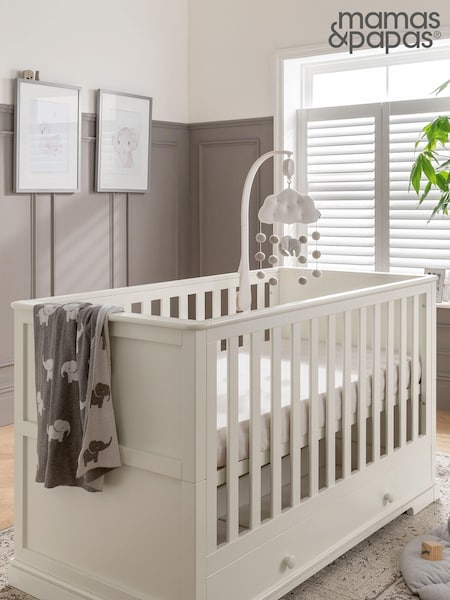 Mamas & Papas White Oxford Cot Bed (T85531) | £669