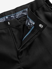Black Slim Fit Suit Trousers With Side Adjuster - Image 9 of 11