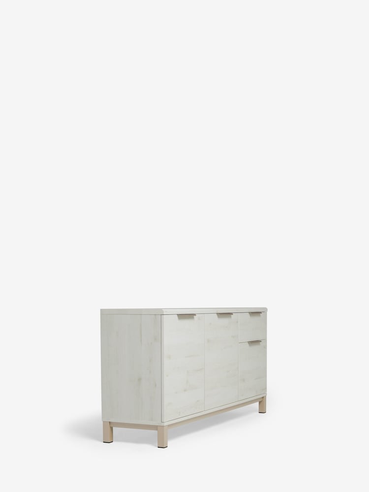 White Bronx Oak Effect Large Sideboard - Image 8 of 8