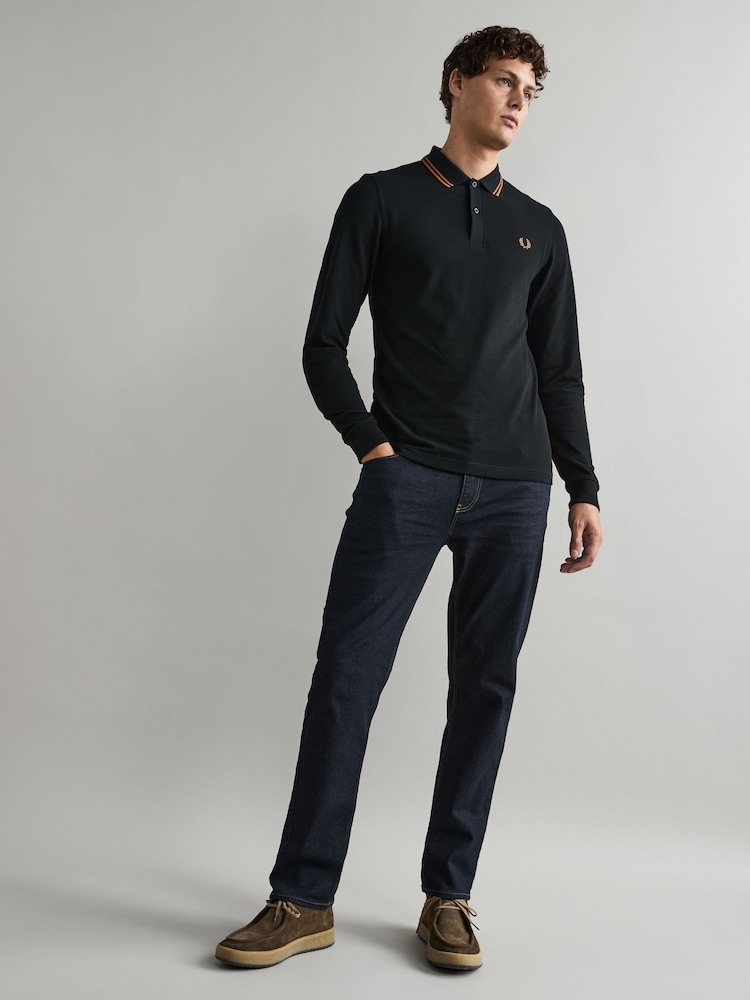 Fred Perry Long Sleeve Twin Tipped Polo Shirt - Image 2 of 5